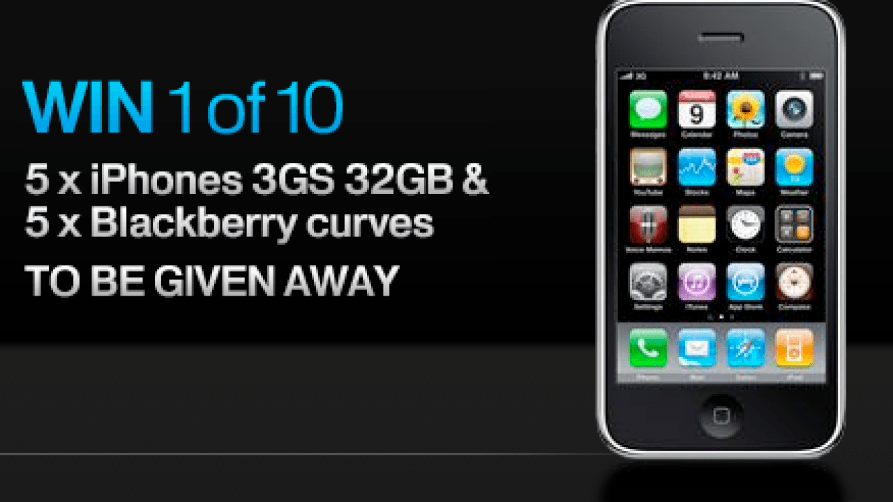 Two Weeks Left To Win One Of Five iPhone 3GS/BlackBerry Curves