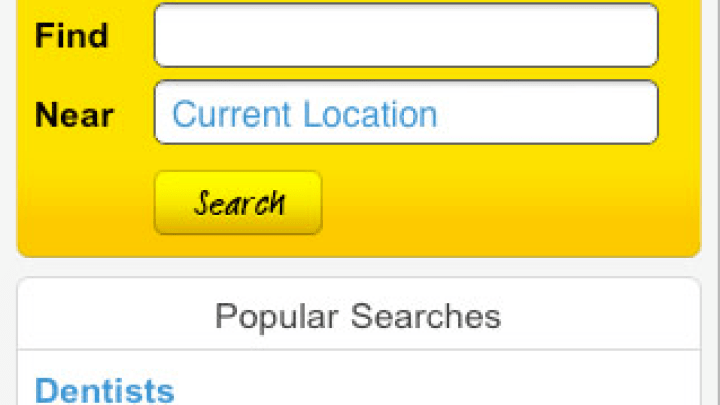 Yellow Pages Now On The App Store