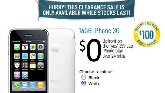 Optus Clearing Out Old 16GB iPhone 3G Models