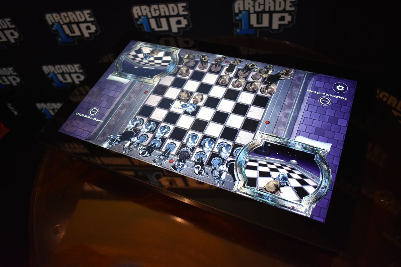 Wizard Chess lagged a bit especially when it displayed pieces brutally murdering each other. (Photo: Kyle Barr/Gizmodo)