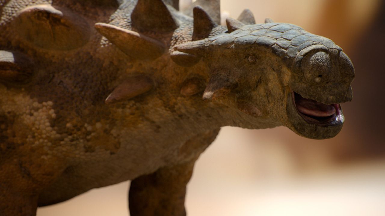 Анкилозавр Тархия появляется во второй серии нового сезона.  (Изображение: Apple TV +)